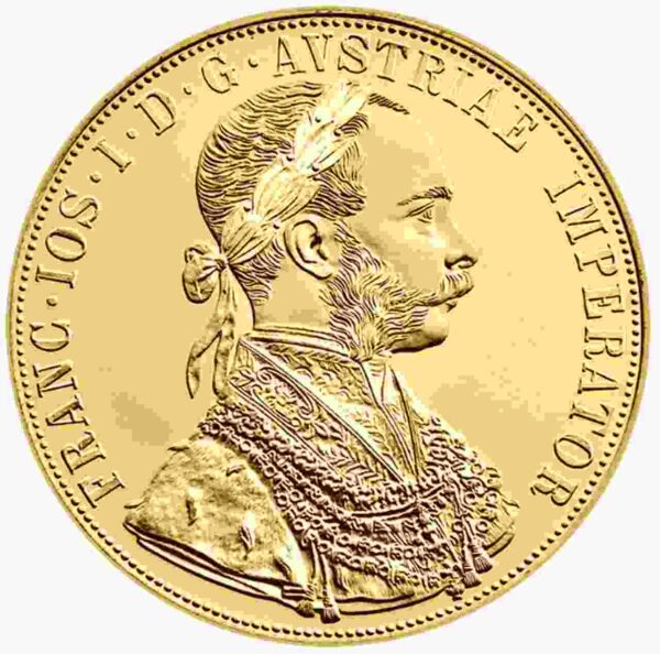 Austria - 4 Dukaty - Czworak Złota moneta 24 H