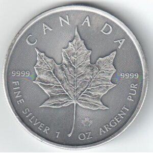 Kanadyjski Liść Klonowy 1 uncja Srebra 2021 Antique