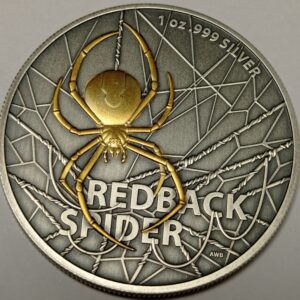 Redback Spider 1 uncja Srebra 2020 Antique Gold