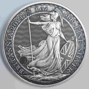 Britannia 1 uncja Srebra 2021 Antique