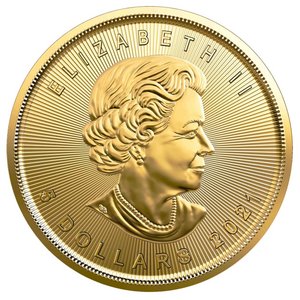 Kanadyjski Liść Klonowy 1/10 uncji Złota 2021