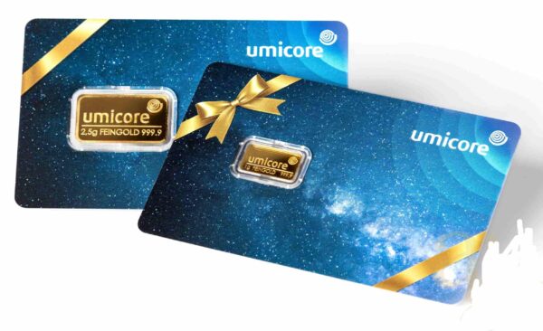 Sztabka złota 1 g Umicore Gift Card