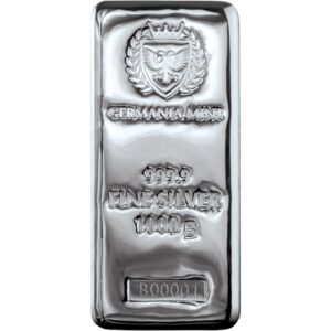 Sztabka 1 kg Srebra Germania Mint