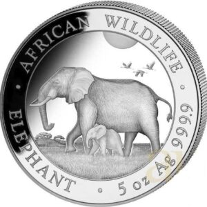 Słoń Somalijski 5 uncji Srebra - African Wildlife 2022