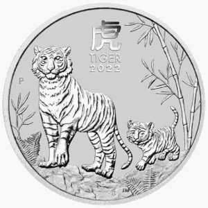 Srebrna moneta Lunar III Rok Tygrysa 2022 2 uncje srebra