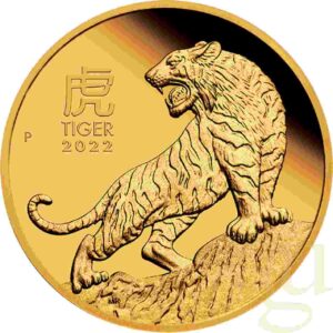 Złota moneta Lunar III Rok Tygrysa 2022 1/4 uncji Proof