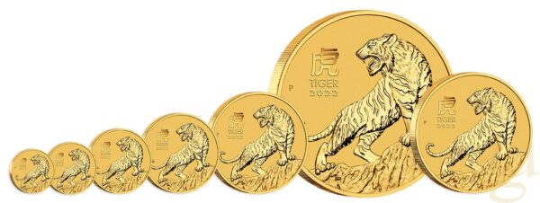 Złota moneta Lunar III Rok Tygrysa 2022 1 uncja