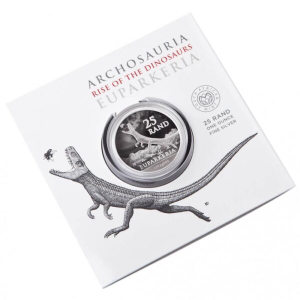 Archosauria Euparkeria  - RPA 1 uncja srebra 2019