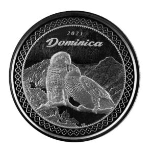 Dominica 2021 - Sisserou Parrot 1 uncja srebra 2021