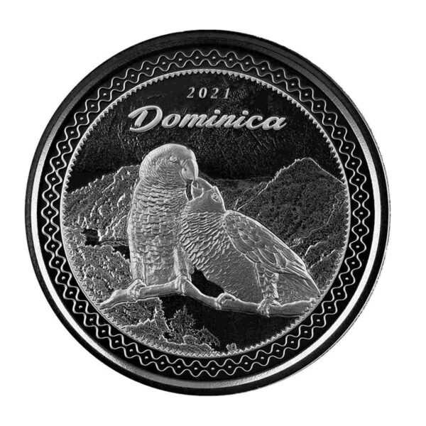 Dominica 2021 - Sisserou Parrot 1 uncja srebra 2021