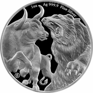 Tokelau Bull And Bear 1 uncja srebra 2022