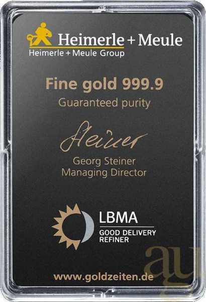Złota sztabka 25 x 1 g Heimerle + Meule UnityBox