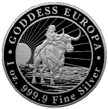 Goddess Europa Tokelau 1 uncja srebra 2022
