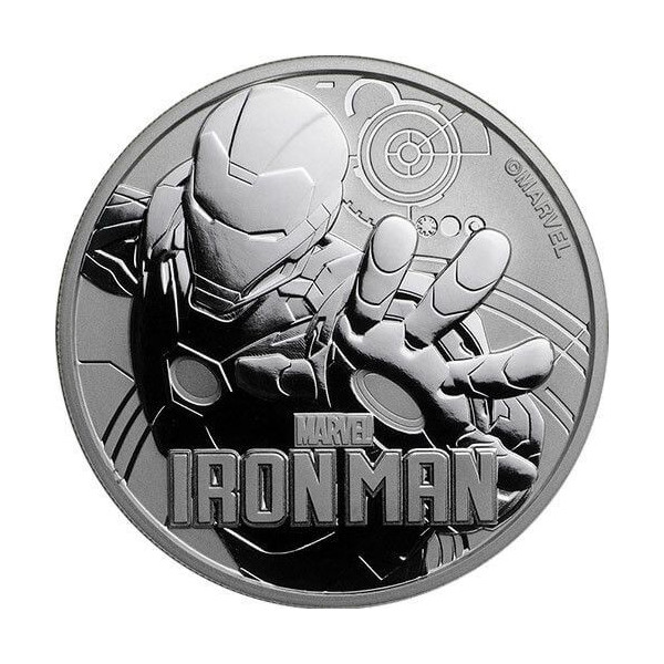 Iron Man Marvel 1 uncja srebra 2018