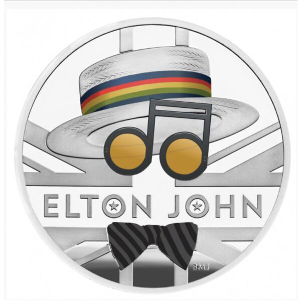 ELTON JOHN - Legendy muzyki - 1 uncja Srebra 2020 Kolorowany Proof