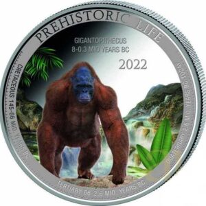 Gigantopitek Prehistoric Life 1 uncja srebra 2022 Kolorowana