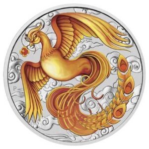 Phoenix Chinese Myths and Legends 1 uncja srebra 2022 kolorowany 