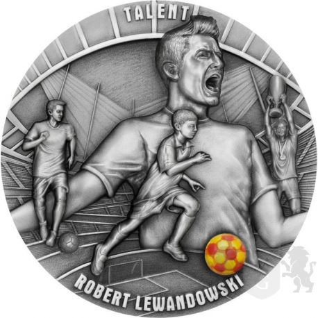 Talent - Robert Lewandowski - Droga do Marzeń 2 uncje Srebra 2022 High Relief