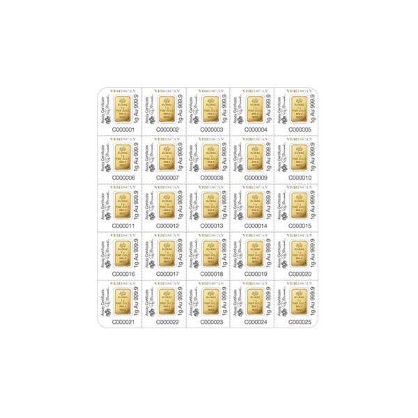 Sztabka złota PAMP Multigram - 25 x 1g