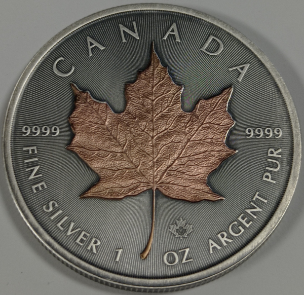 Kanadyjski Liść Klonowy 1 uncja srebra 2023 Rose Gold