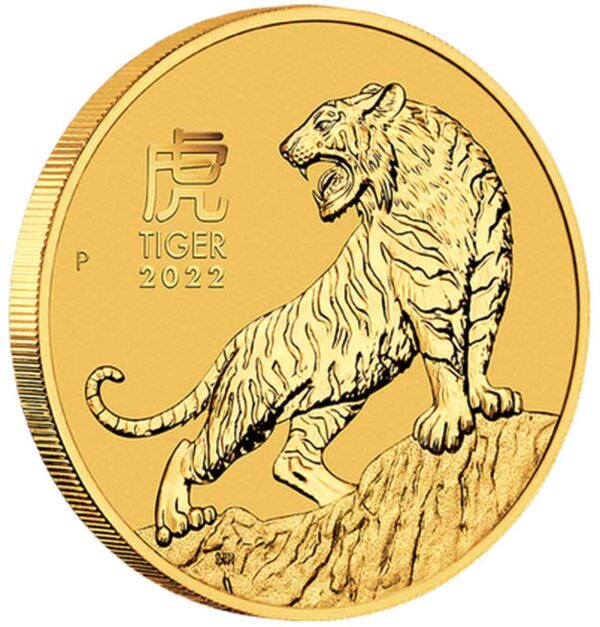 Złota moneta Lunar III Rok Tygrysa 2022 1/10 uncji