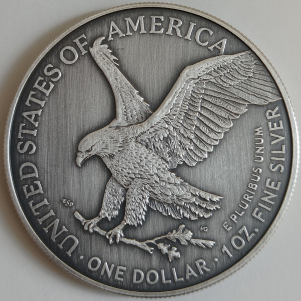 Amerykański Orzeł 1 uncja srebra 2022 Antique