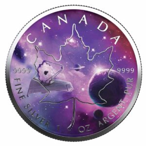 Kanadyjski Liść Klonowy 1 uncja Srebra 2022 Glowing Galaxy