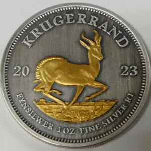 Krugerrand 1 uncja Srebra 2023 Antique Gold
