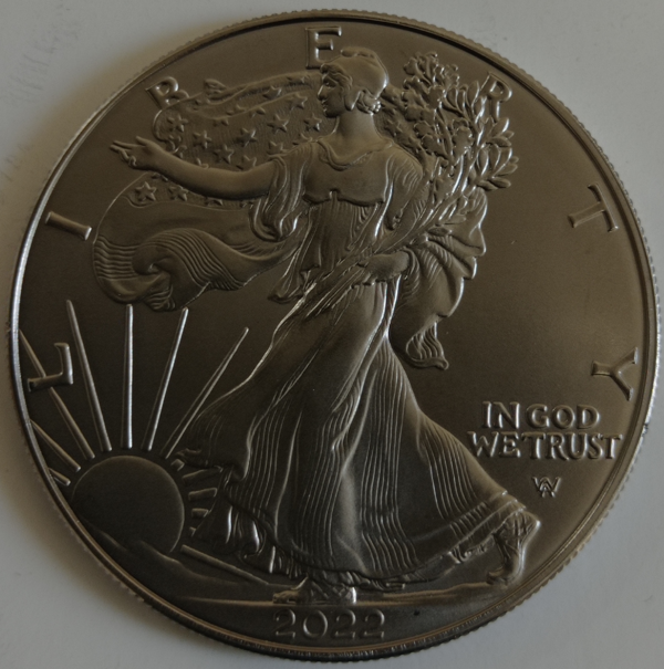 Amerykański Orzeł 1 uncja srebra 2023 Ruten z hologramem