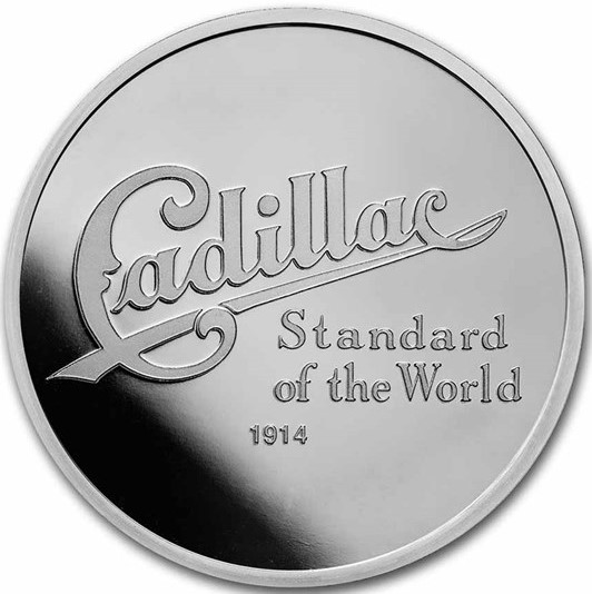 Cadillac - Standard Of The World Logo 1 uncja srebra 2022