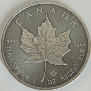 Kanadyjski Liść Klonowy 1 uncja Srebra 2022 Antique