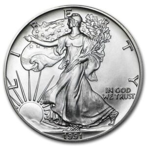 Amerykański Orzeł 1 uncja srebra 1991