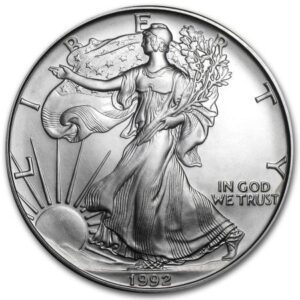 Amerykański Orzeł 1 uncja srebra 1992