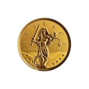 Lady Justice Gibraltar 1/10 uncji złota 2022