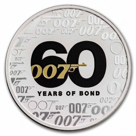 James Bond 007 1 uncja srebra 2022 Kolorowana