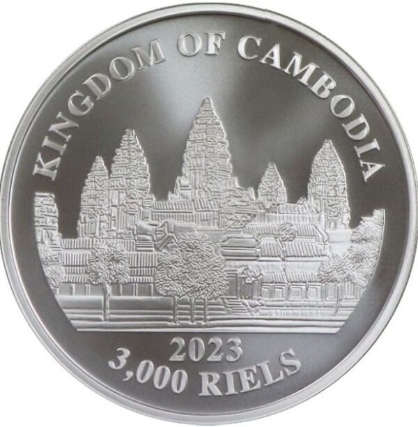 Kambodża Lost Tigers 1 uncja srebra 2023