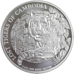 Kambodża Lost Tigers 1 uncja srebra 2023