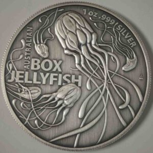 Box Jellyfish 1 uncja Srebra 2023 Antique