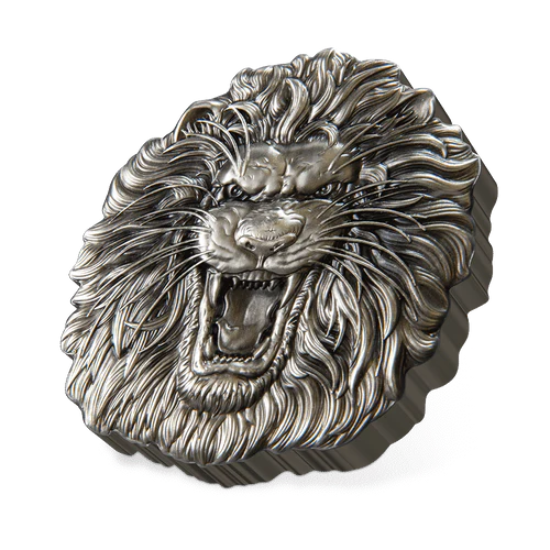 Lion Fierce Nature 2 uncje srebra