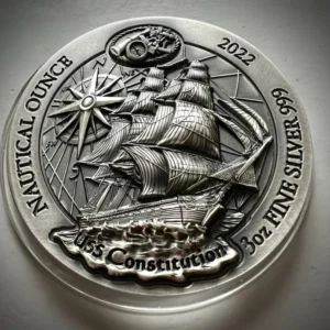Nautical Ounce: USS Constitution 3 uncje srebra 2022 Ultra High Relief
