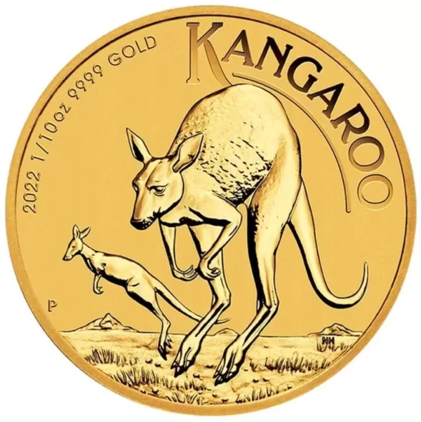 Australijski Kangur 1/10 uncji złota 2022