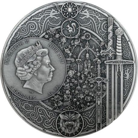 Zestaw monet z serii Wiedźmin 4 x 2 uncje srebra