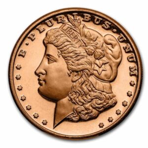 9Fine Mint (Morgan Dollar) 1 uncja miedzi
