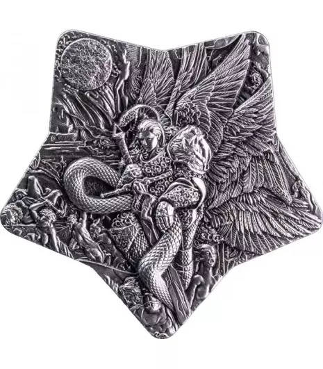 Lucifer Stackable 2 uncje srebra 2023 High Relief
