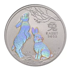 Lunar III Rok Królika 1 uncja Srebra 2023 Hologram