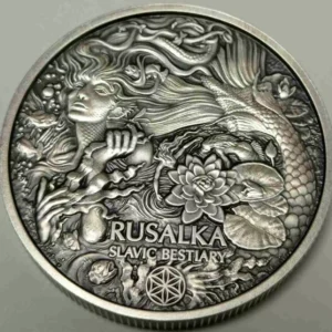 Rusałka Słowiańskie Bestie 2 uncje srebra 2023 Antique