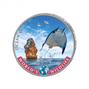 The Ray World's Wildlife 1 uncja Srebra 2023 Kolorowany