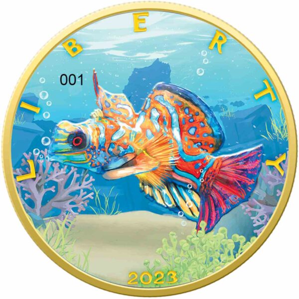 Amerykański Orzeł Colours of Paradise Fish 1 uncja Srebra 2023