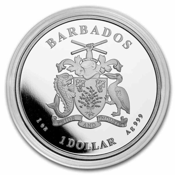 Barbados Konik morski 1 uncja srebra 2023