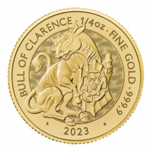Bull of Clarence Tudor Beasts 1/4 uncji złota 2023